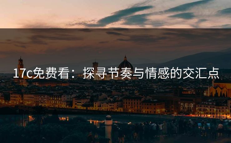 17c免费看:探寻节奏与情感的交汇点