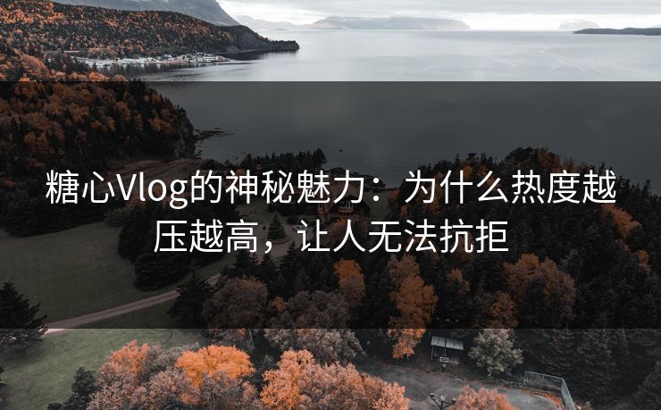 糖心Vlog的神秘魅力:为什么热度越压越高,让人无法抗拒